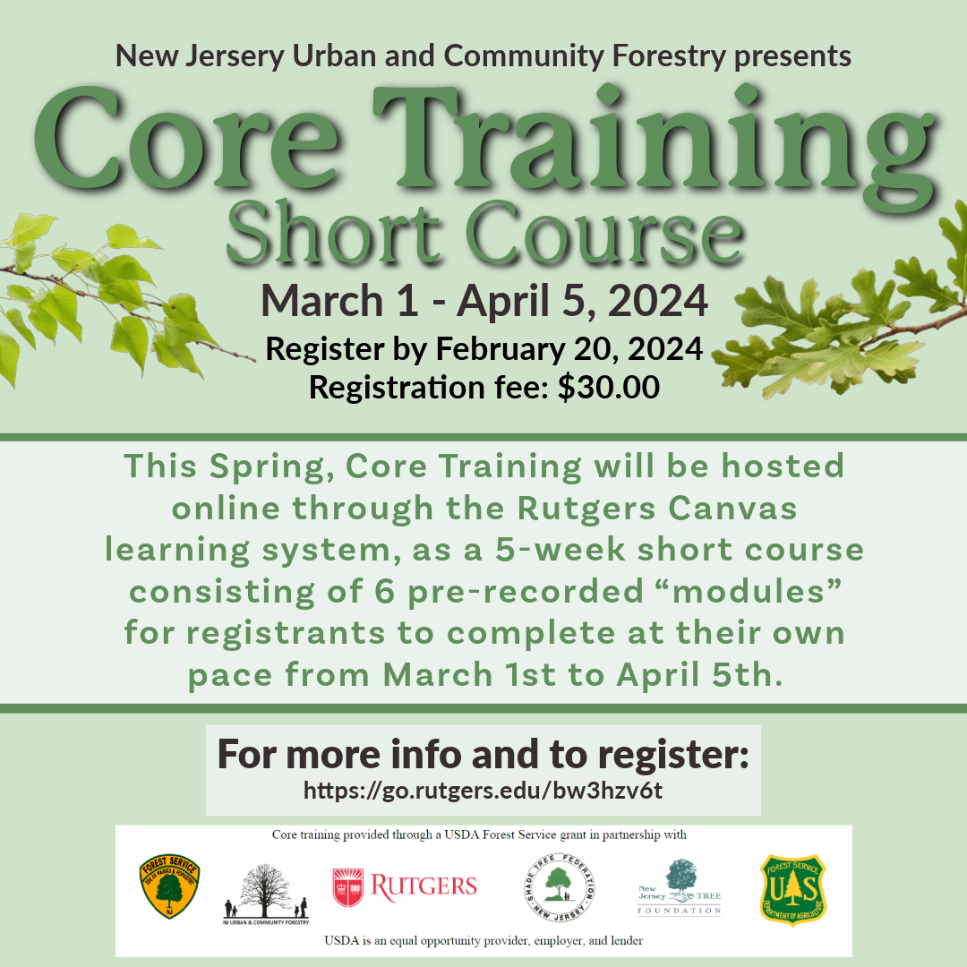 Spring 2024 Core Training Registration Now Available Urban Forestry