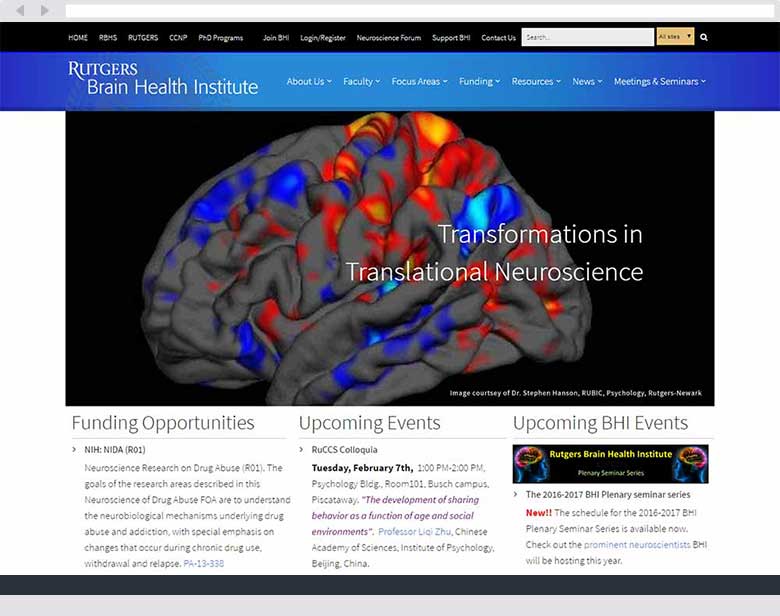 Brain Health Institute screen shot